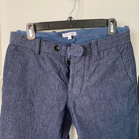 RARE GUSTIN #204 INDIGO RIPSTOP CHINOS Tag 31, fit 30 - Picture 3 of 9